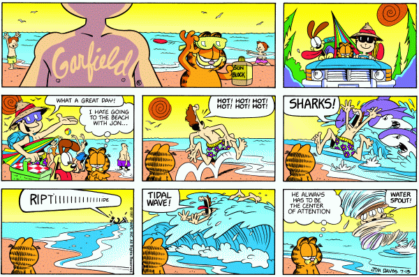 Komiksy garfield - komiks z dnia 13/07/1997