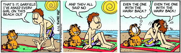 Komiksy garfield - komiks z dnia 17/07/1997