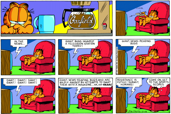 Komiksy garfield - komiks z dnia 19/10/1997
