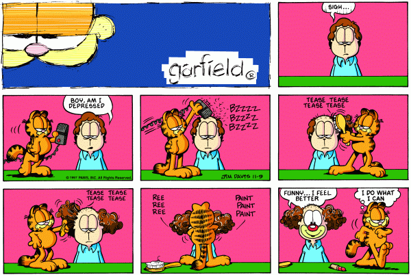 Komiksy garfield - komiks z dnia 09/11/1997