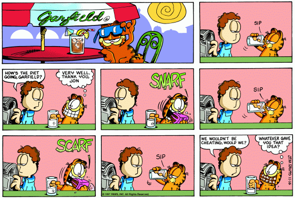 Komiksy garfield - komiks z dnia 16/11/1997