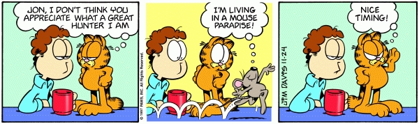 Komiksy garfield - komiks z dnia 24/11/1997