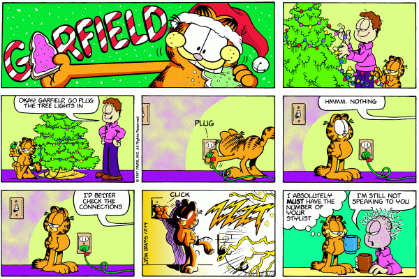 Komiksy garfield - komiks z dnia 14/12/1997