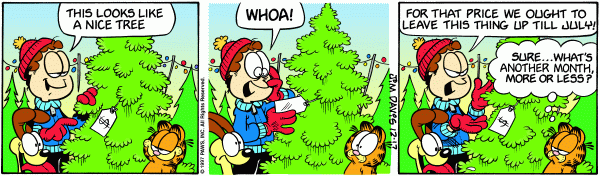 Komiksy garfield - komiks z dnia 17/12/1997