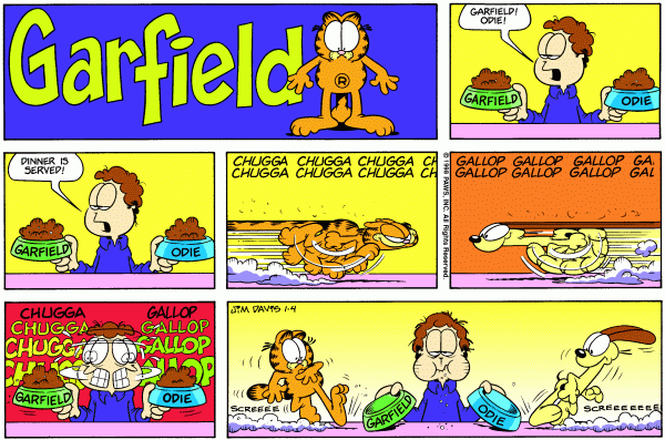 Komiksy garfield - komiks z dnia 04/01/1998