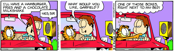 Komiksy garfield - komiks z dnia 06/02/1998