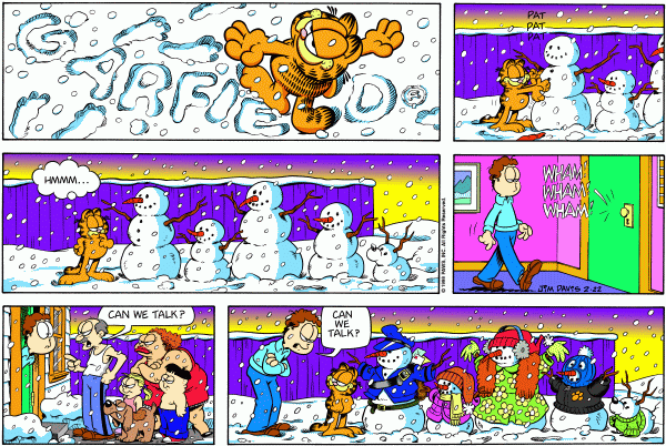 Komiksy garfield - komiks z dnia 22/02/1998