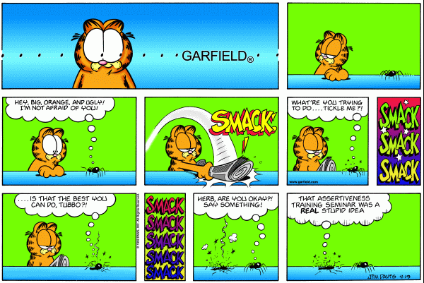 Komiksy garfield - komiks z dnia 19/04/1998