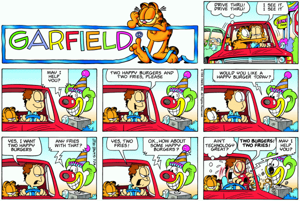 Komiksy garfield - komiks z dnia 26/07/1998