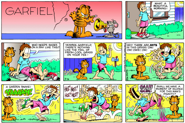 Komiksy garfield - komiks z dnia 16/08/1998