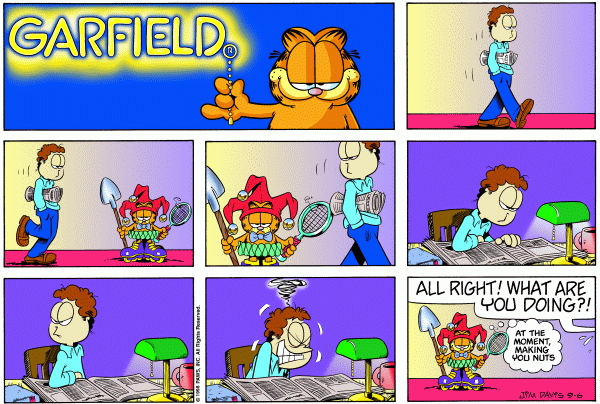 Komiksy garfield - komiks z dnia 06/09/1998