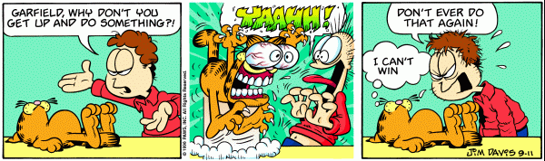 Komiksy garfield - komiks z dnia 11/09/1998