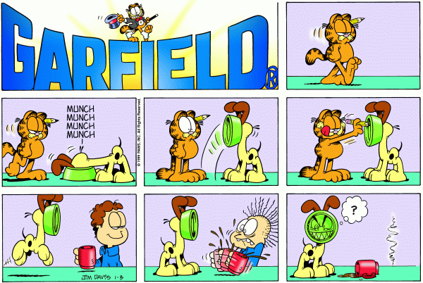 Komiksy garfield - komiks z dnia 03/01/1999