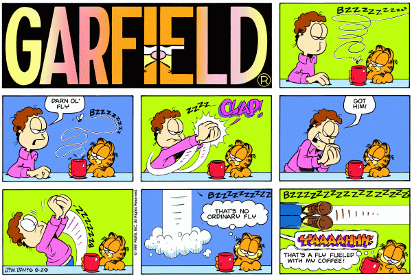 Komiksy garfield - komiks z dnia 29/08/1999