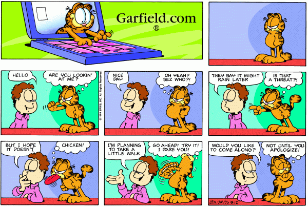 Komiksy garfield - komiks z dnia 12/09/1999