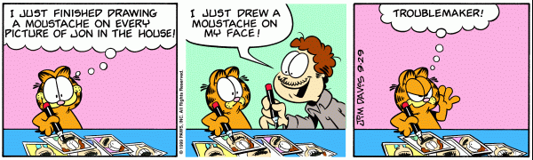 Komiksy garfield - komiks z dnia 29/09/1999