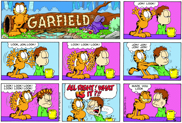 Komiksy garfield - komiks z dnia 21/11/1999