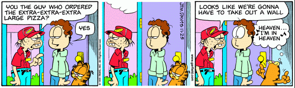 Komiksy garfield - komiks z dnia 25/11/1999