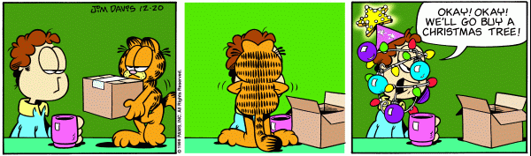 Komiksy garfield - komiks z dnia 20/12/1999