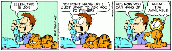 Komiksy garfield - komiks z dnia 18/02/2000