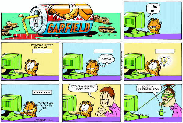 Komiksy garfield - komiks z dnia 20/02/2000