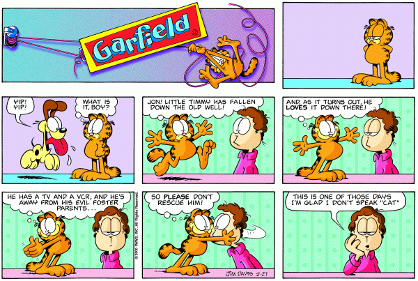 Komiksy garfield - komiks z dnia 27/02/2000