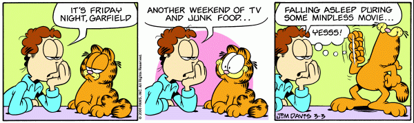 Komiksy garfield - komiks z dnia 03/03/2000