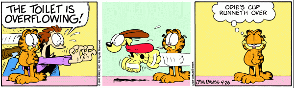 Komiksy garfield - komiks z dnia 26/04/2000