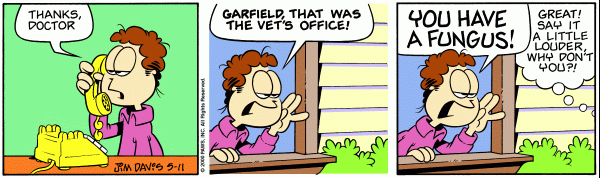 Komiksy garfield - komiks z dnia 11/05/2000