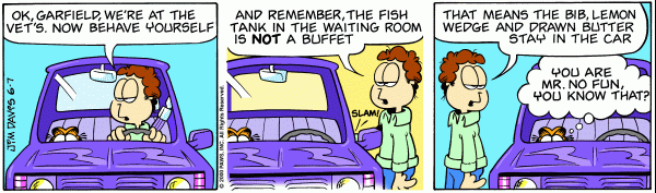 Komiksy garfield - komiks z dnia 07/06/2000