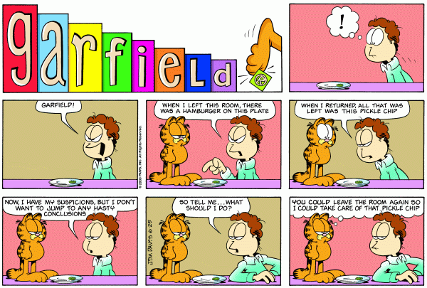 Komiksy garfield - komiks z dnia 25/06/2000