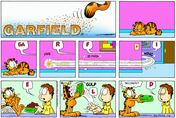 Komiksy garfield - komiks z dnia 16/07/2000
