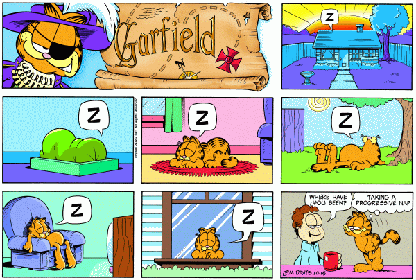 Komiksy garfield - komiks z dnia 15/10/2000