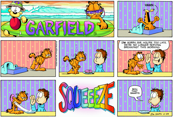 Komiksy garfield - komiks z dnia 29/10/2000