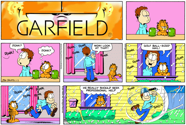 Komiksy garfield - komiks z dnia 07/01/2001