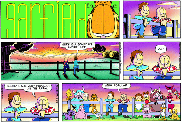 Komiksy garfield - komiks z dnia 22/04/2001