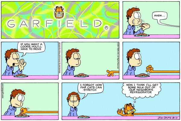 Komiksy garfield - komiks z dnia 12/08/2001