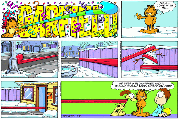 Komiksy garfield - komiks z dnia 30/12/2001