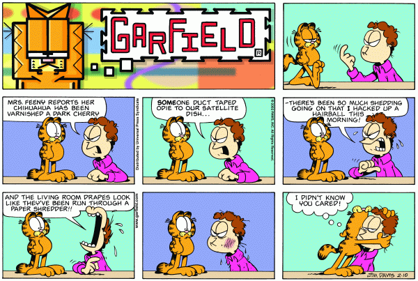 Komiksy garfield - komiks z dnia 10/02/2002