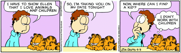 Komiksy garfield - komiks z dnia 03/05/2002