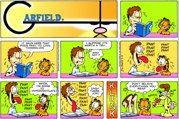 Komiksy garfield - komiks z dnia 14/07/2002
