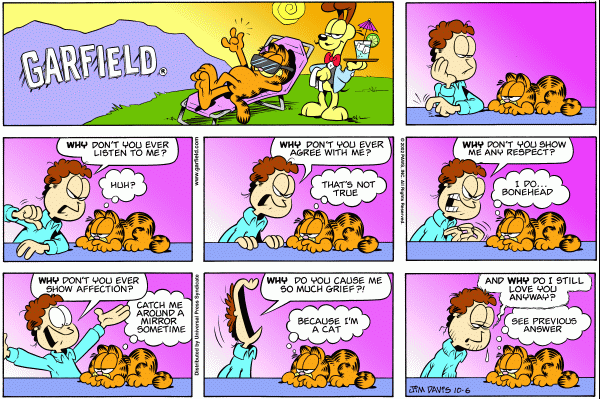 Komiksy garfield - komiks z dnia 06/10/2002