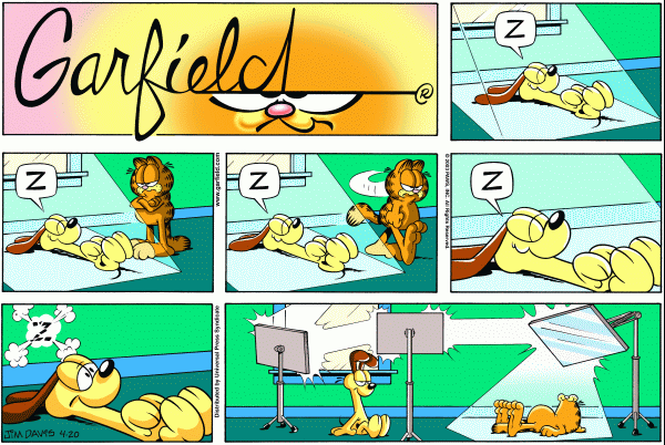 Komiksy garfield - komiks z dnia 20/04/2003