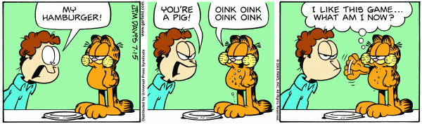 Komiksy garfield - komiks z dnia 15/07/2003