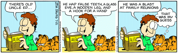 Komiksy garfield - komiks z dnia 21/07/2003