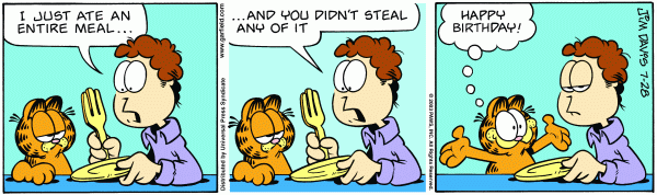 Komiksy garfield - komiks z dnia 28/07/2003