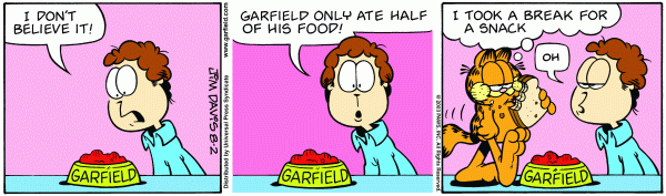 Komiksy garfield - komiks z dnia 02/08/2003