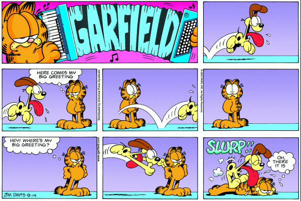 Komiksy garfield - komiks z dnia 14/09/2003