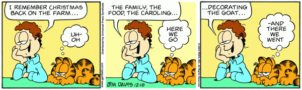 Komiksy garfield - komiks z dnia 10/12/2003