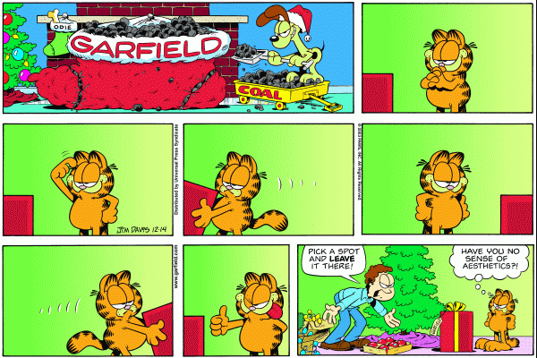 Komiksy garfield - komiks z dnia 14/12/2003